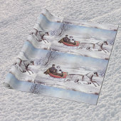 Weihnachten, Winter, Schlittenpferd Geschenkpapier