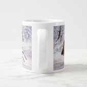 Weihnachten, Winter, Schlittenpferd Jumbo-Tasse (Rückseite)