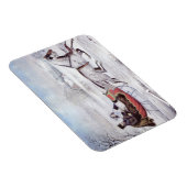 Weihnachten, Winter, Schlittenpferd Magnet (Rechte Seite)
