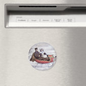 Weihnachten, Winter, Schlittenpferd Magnet (In Situ (Geschirrspüler))