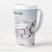 Weihnachten, Winter, Schlittenpferd Milchtasse (Rechte Ecke)