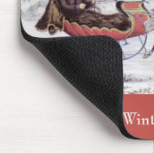 Weihnachten, Winter, Schlittenpferd Mousepad (Ecke)