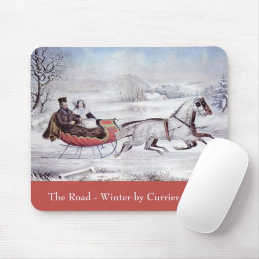 Weihnachten, Winter, Schlittenpferd Mousepad (Mit Mouse)