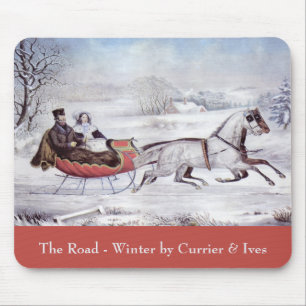 Weihnachten, Winter, Schlittenpferd Mousepad