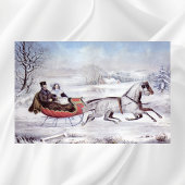 Weihnachten, Winter, Schlittenpferd Poster