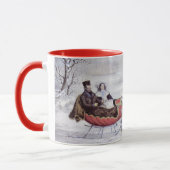Weihnachten, Winter, Schlittenpferd Tasse (Links)