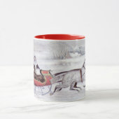 Weihnachten, Winter, Schlittenpferd Tasse (Zentrum)