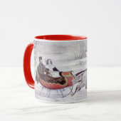 Weihnachten, Winter, Schlittenpferd Tasse (Vorderseite Links)