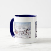 Weihnachten, Winter, Schlittenpferd Tasse (Vorderseite Links)