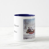 Weihnachten, Winter, Schlittenpferd Tasse (Zentrum)