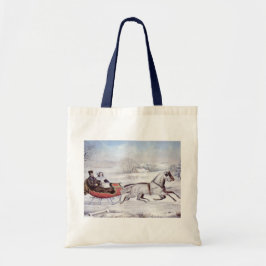 Weihnachten, Winter, Schlittenpferd Tragetasche