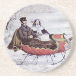 Weihnachten, Winter, Schlittenpferd Untersetzer