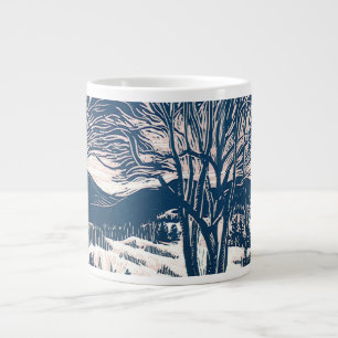 Weihnachten, Winter Schnee Berglandschaft Jumbo-Tasse