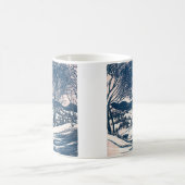 Weihnachten, Winter Schnee Berglandschaft Kaffeetasse (Mittel)