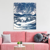 Weihnachten, Winter Schnee Berglandschaft Leinwanddruck (Insitu (Wohnzimmer))