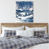 Weihnachten, Winter Schnee Berglandschaft Leinwanddruck (Insitu (Schlafzimmer))