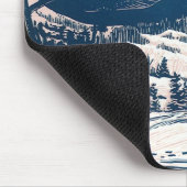 Weihnachten, Winter Schnee Berglandschaft Mousepad (Ecke)