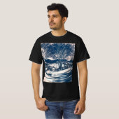 Weihnachten, Winter Schnee Berglandschaft T-Shirt (Vorne ganz)