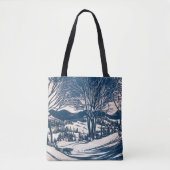 Weihnachten, Winter Schnee Berglandschaft Tasche (Vorderseite)