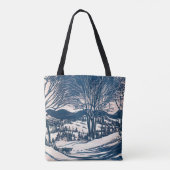 Weihnachten, Winter Schnee Berglandschaft Tasche (Rückseite)