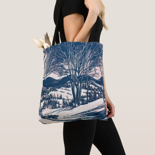 Weihnachten, Winter Schnee Berglandschaft Tasche (Von Nahem)