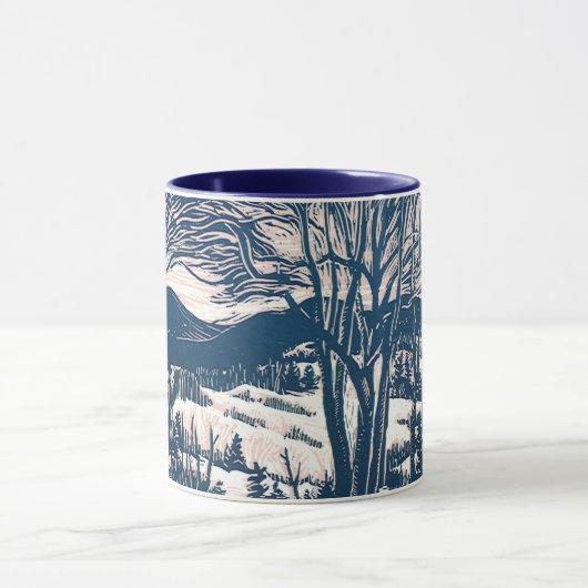 Weihnachten, Winter Schnee Berglandschaft Tasse (Zentrum)