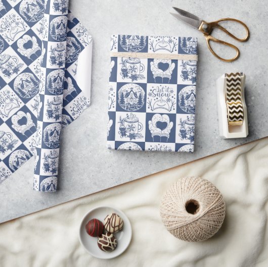 Weihnachten Winter Schnee Geschenkpapier (Kunsthandwerk)