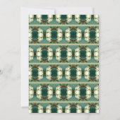 Weihnachten, Winter, Schnee, Schneemann Muster Einladung (Rückseite)