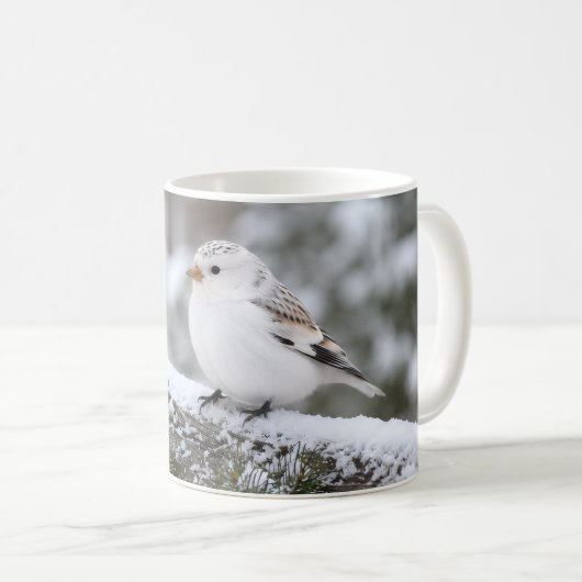 Weihnachten Winter Schneefink Kaffeetasse (VorderseiteRechts)