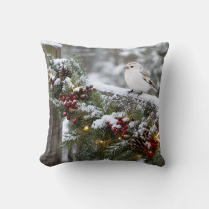 Weihnachten Winter Schneefink Kissen