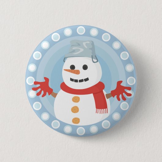 WEIHNACHTEN WINTER SCHNEEMANN BUTTON (Vorderseite)