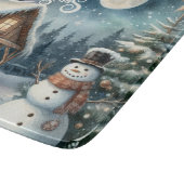 Weihnachten/Winter/Schneemann/Schneiderboard Schneidebrett (Ecke)