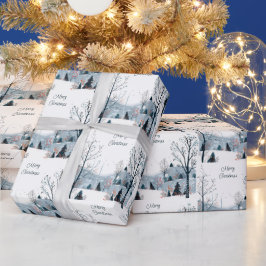 Weihnachten Winter Schneewelt Frohe Weihnachten Geschenkpapier