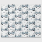 Weihnachten Winter Schneewelt Frohe Weihnachten Geschenkpapier (Flach)