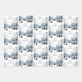 Weihnachten Winter Schneewelt Frohe Weihnachten Geschenkpapier Set (Vorderseite 3)