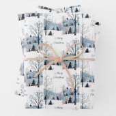 Weihnachten Winter Schneewelt Frohe Weihnachten Geschenkpapier Set (Beispiel)