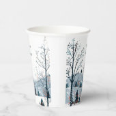 Weihnachten Winter Schneewelt Frohe Weihnachten Pappbecher (Rechts)