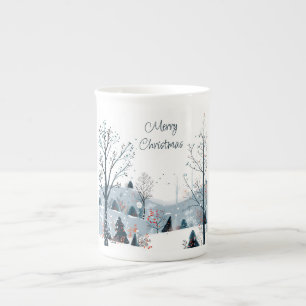 Weihnachten Winter Schneewelt Frohe Weihnachten Porzellantasse