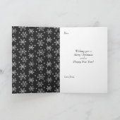 Weihnachten Winter - Schwarz & Weiß Karte (Innenseite)