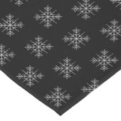 Weihnachten Winter Schwarze Schneeflocken Schneefl Kurzer Tischläufer (Ecke)