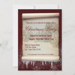 Weihnachten Winter Scroll Ristorante La Lanchetta Einladung