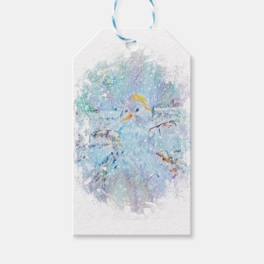 Weihnachten Winter Snowman Geschenkanhänger (Vorderseite)