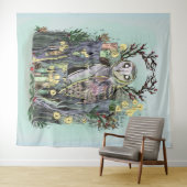 Weihnachten Winter Solstice Barn mit Runen Wandteppich (Beispiel (Horizontal))