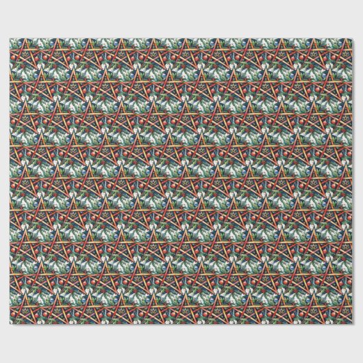 Weihnachten Winter Solstice Grüne Weinroute Mendri Geschenkpapier (Flach)