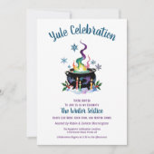 Weihnachten Winter Solstice Hexe Cauldron Holly Sn Einladung (Vorderseite)