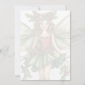 Weihnachten Winter Solstice Holly Fairy Pagan Wicc Einladung (Rückseite)