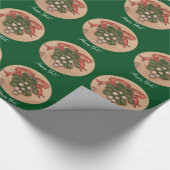 Weihnachten Winter Solstice Mistletoe Retro Geschenkpapier (Ecke)