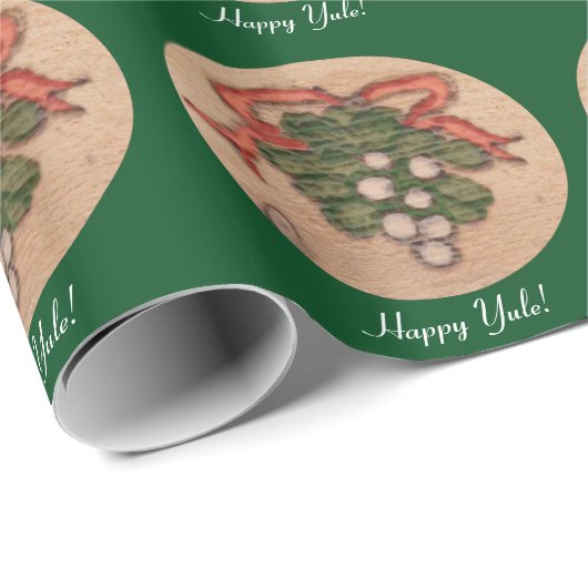 Weihnachten Winter Solstice Mistletoe Retro Geschenkpapier (Rolleneckpunkt)