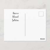 Weihnachten Winter Solstice Scheune mit Runen Postkarte (Rückseite)