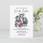 Weihnachten Winter Solstice Urlaubskuchen Pagan Wi Einladung (Stehend Vorderseite)